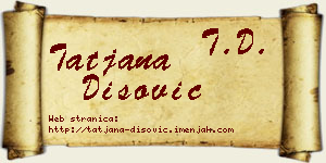 Tatjana Dišović vizit kartica